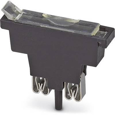 Un micro-interrupteur gris foncé avec un levier, deux contacts métalliques et un boîtier noir, couramment utilisé dans les appareils électroniques.