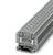 Un module de raccordement industriel gris avec plusieurs points de connexion, utilisé dans les armoires électriques pour un câblage sécurisé.