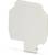 Capot en plastique blanc de forme rectangulaire, fabriqué par Phoenix Contact, destiné à protéger les barrettes de bornes électriques.