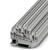 Barrette de connexion électrique gris-blanc à connexions multiples. Convient pour les installations techniques.