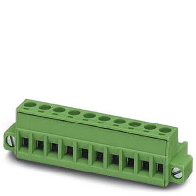 Connecteur électrique vert avec huit bornes de raccordement, adapté aux connexions de câbles dans les appareils et installations électriques.