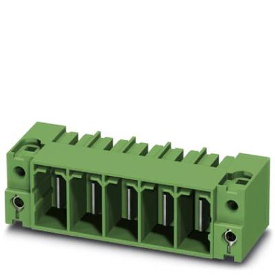 Connecteur électrique vert à cinq broches, adapté au montage sur circuit imprimé dans les circuits électroniques.