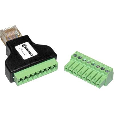 RJ45 mâle avec connexions à visser TRU COMPONENTS 569296 RJ45 mâle ...