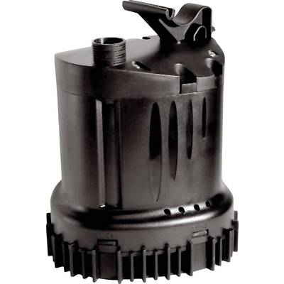 Pompe de puisage noire avec boîtier robuste et raccordement supérieur pour l'eau. Adaptée pour une utilisation dans des systèmes de récupération d'eau ou des puits.