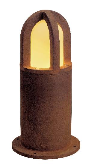 lampadaire exterieur rouille