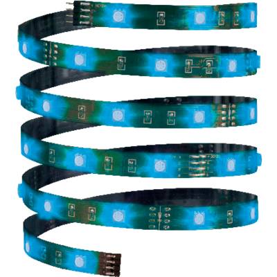 Bande lumineuse LED enroulée en forme de spirale, avec des puces LED visibles sur un support flexible.