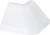 Couvercle en plastique blanc triangulaire avec une surface légèrement biseautée, probablement conçu pour servir de couverture ou de protection.