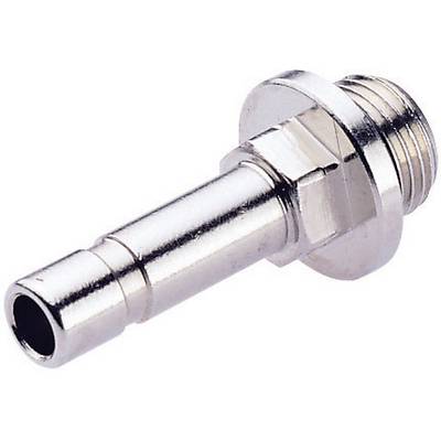 Adaptateur métallique fileté avec embout lisse pour raccordements de tuyauterie.