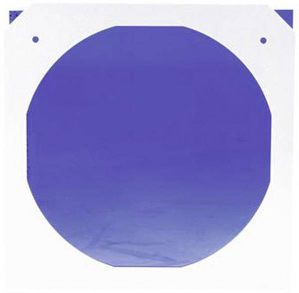 Une feuille de papier teintée en bleu aux coins arrondis, photographiée légèrement en plongée.