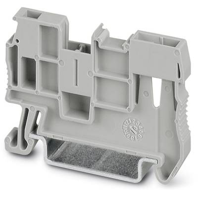 Pince de serrage en plastique grise pour applications industrielles, avec série numérique d'identification et base rectangulaire.