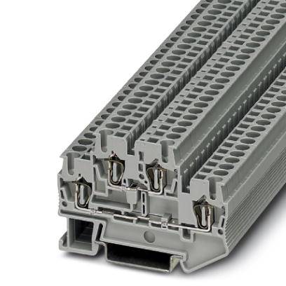 Bloc de jonction à ressort à 2 étages Phoenix Contact STTB 2,5 3031270 gris 50 pc(s)