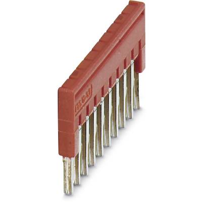 Commutateur rouge à neuf broches avec contacts métalliques, souvent utilisé pour la connexion électrique des broches sur une carte de circuit imprimé.