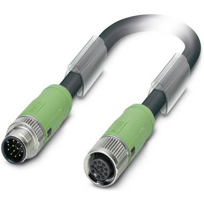 Un câble vert et noir avec des fiches métalliques rondes, montrant deux connexions multipolaires, révèle des branchements pour des appareils électroniques.