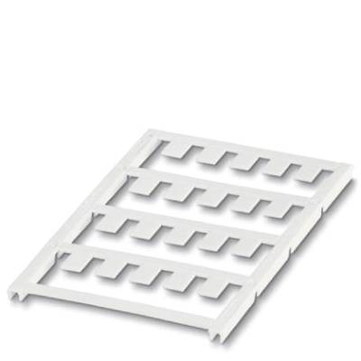 Une grille rectangulaire blanche en plastique présentant plusieurs fentes parallèles réparties uniformément sur toute sa surface.