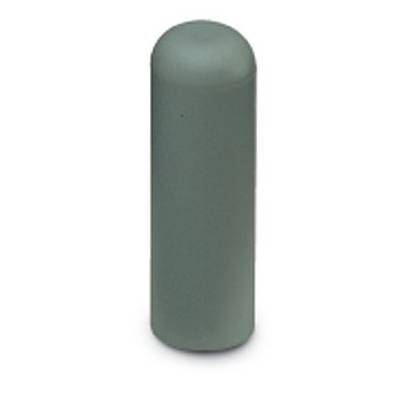 Un objet cylindrique de couleur grise, avec un sommet arrondi, pouvant servir de délimitation physique ou de borne de protection.