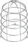 Cage de protection en métal de forme cylindrique, composée de barres horizontales et verticales rondes, adaptée à la protection d'appareils ou de lampes.