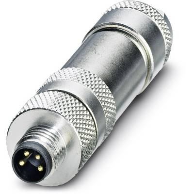 Connecteur cylindrique métallique à broches multiples, adapté aux connexions électroniques et aux périphériques.