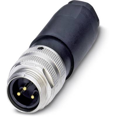 Connecteur métallique rond à trois broches avec gaine en plastique noir, couramment utilisé pour les connexions audio dans les équipements professionnels.