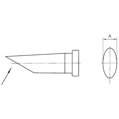 Weller LT-CC Panne de fer à souder forme ronde, bideautée Taille de la panne 3.2 mm  Contenu 1 pc(s)