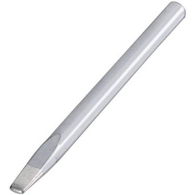 Un ciseau plat en argent avec une extrémité rectangulaire, adapté pour couper et façonner le métal ou la pierre.