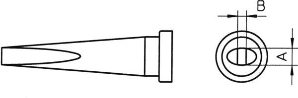 Weller LT-L Panne de fer à souder forme de burin, longue Taille de la panne 2 mm  Contenu 1 pc(s)