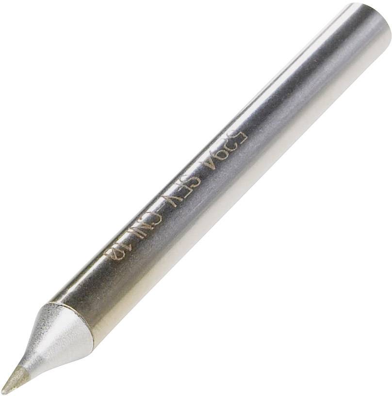Pointe de fer à souder en métal, effilée de manière conique, pour un fer à souder. Adaptée au soudage précis de composants électroniques.
