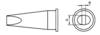 Weller LHT-C Panne de fer à souder forme de burin, droite Taille de la panne 3.2 mm Contenu 1 pc(s)