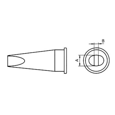 Weller LHT-C Panne de fer à souder forme de burin, droite Taille de la panne 3.2 mm Longueur de la panne 25 mm Contenu 1