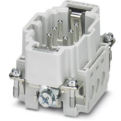 Connecteur multipôle gris avec plusieurs contacts métalliques et connexions à vis, adapté aux applications industrielles.