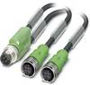Câble pour capteurs/actionneurs Phoenix Contact SAC-3P-M12Y/2X1,5-PUR/M12FS B 1668975 Contenu: 1 pc(s)