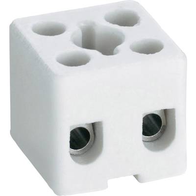 Borne en porcelaine Adels-Contact 157/2 41 22 02 flexible: -2.5 mm² rigide: -2.5 mm² Nombre de pôles (num): 2 blanc 1 pc