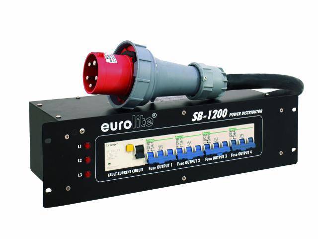 Eurolite SB-1200 répartiteur de courant 19 pouces x4 3 UH