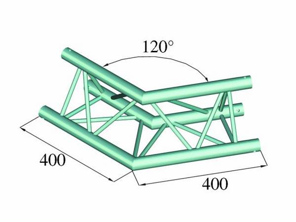 Traverse 3 points coin 120 ° Alutruss DECOLOCK DQ3-PAC22