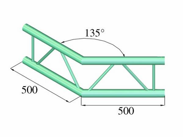 Traverse 2 points coin 135 ° Alutruss BILOCK BQ2-PAC23V