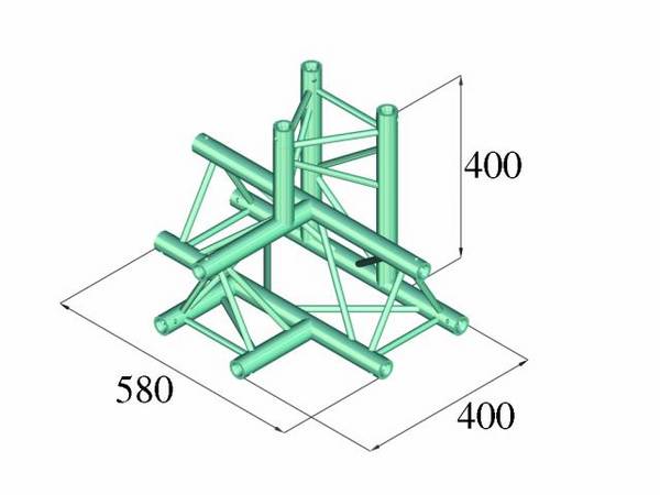 Traverse 3 points coin 4 directions 90 ° Alutruss DECOLOCK DQ3-PAT42