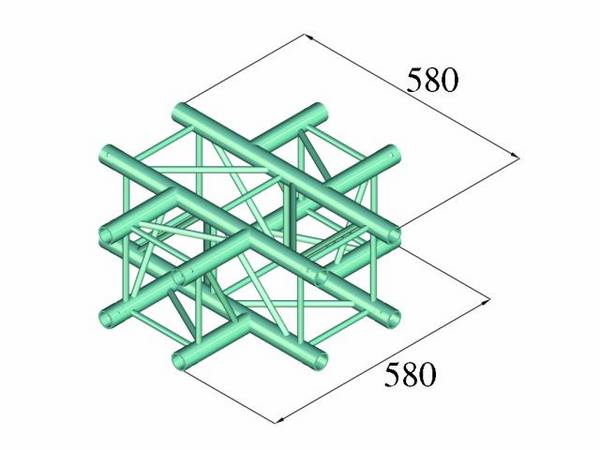 Traverse 4 points pièce en croix 90 ° Alutruss DECOLOCK DQ4-PAC41