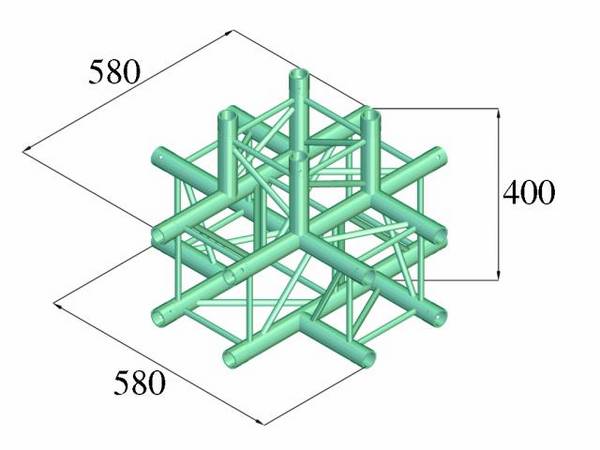 Traverse 4 points coin 5 directions 90 ° Alutruss DECOLOCK DQ4-PAT51