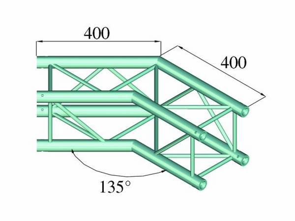 Traverse 4 points coin 135 ° Alutruss DECOLOCK DQ4-PAC23