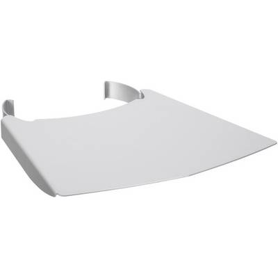 Un support métallique gris en forme de coin, muni de deux pattes latérales recourbées vers le haut, probablement destiné à être fixé sur une surface.