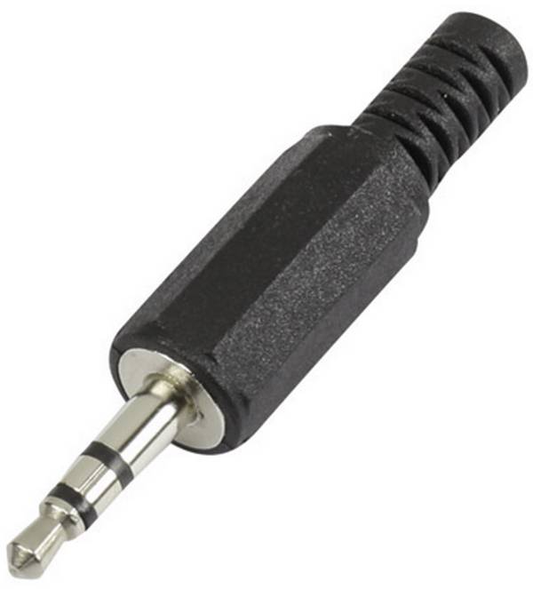 Jack 3.5 mm mâle, droit TRU COMPONENTS 595194 Nombre de pôles: 3 stéréo noir 1 pc(s)