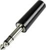 Jack 6.35 mm mâle, droit TRU COMPONENTS 595200 Nombre de pôles: 3 stéréo noir 1 pc(s)