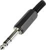 Jack 6.35 mm mâle, droit TRU COMPONENTS 595201 Nombre de pôles: 3 stéréo noir 1 pc(s)