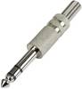Jack 6.35 mm mâle, droit TRU COMPONENTS 595203 Nombre de pôles: 3 stéréo argent 1 pc(s)