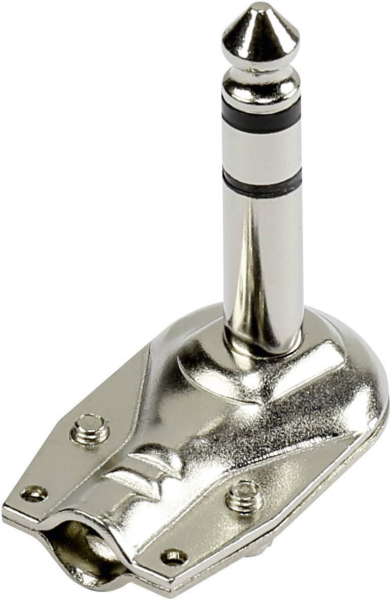 Jack 6.35 mm mâle, coudé TRU COMPONENTS 1572333 Nombre de pôles: 3 stéréo argent 1 pc(s)