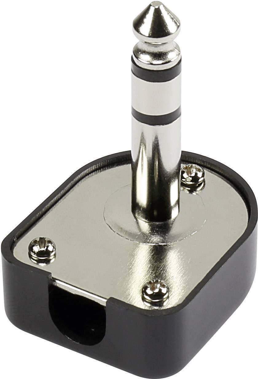 Jack 6.35 mm mâle, coudé TRU COMPONENTS 595208 Nombre de pôles: 3 stéréo noir 1 pc(s)