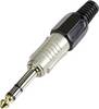 Jack 6.35 mm mâle, droit TRU COMPONENTS 595211 Nombre de pôles: 3 stéréo argent 1 pc(s)