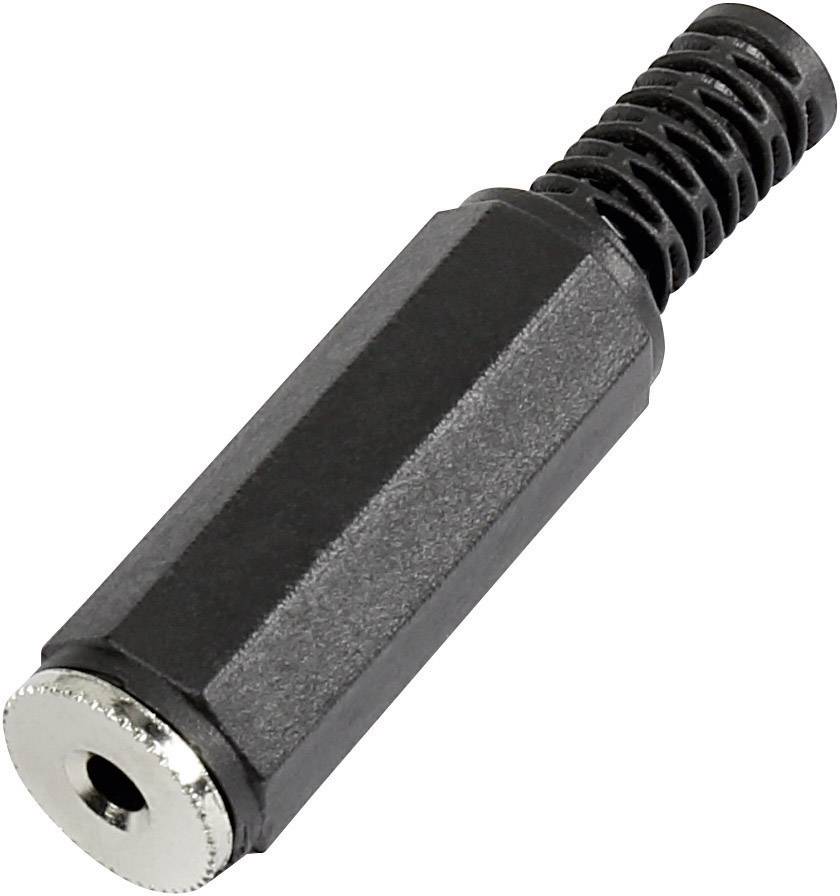 Jack 2.5 mm femelle, droit TRU COMPONENTS 595212 Nombre de pôles: 2 mono noir 1 pc(s)