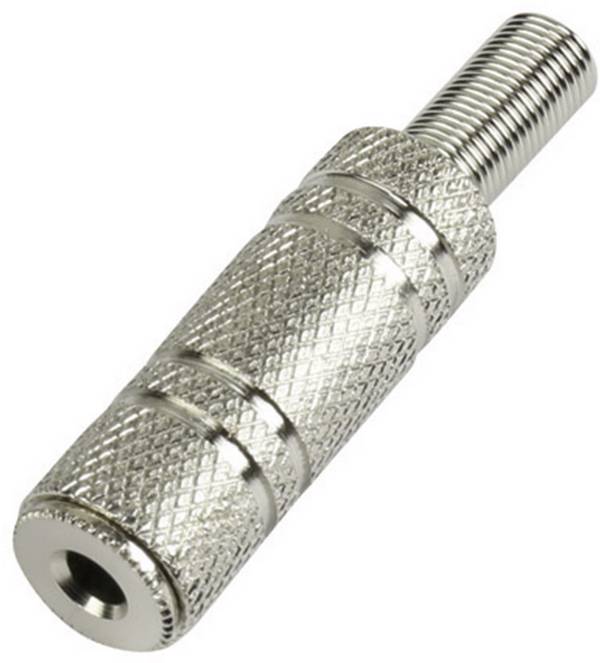 Jack 3.5 mm femelle, droit TRU COMPONENTS 595215 Nombre de pôles: 2 mono argent 1 pc(s)