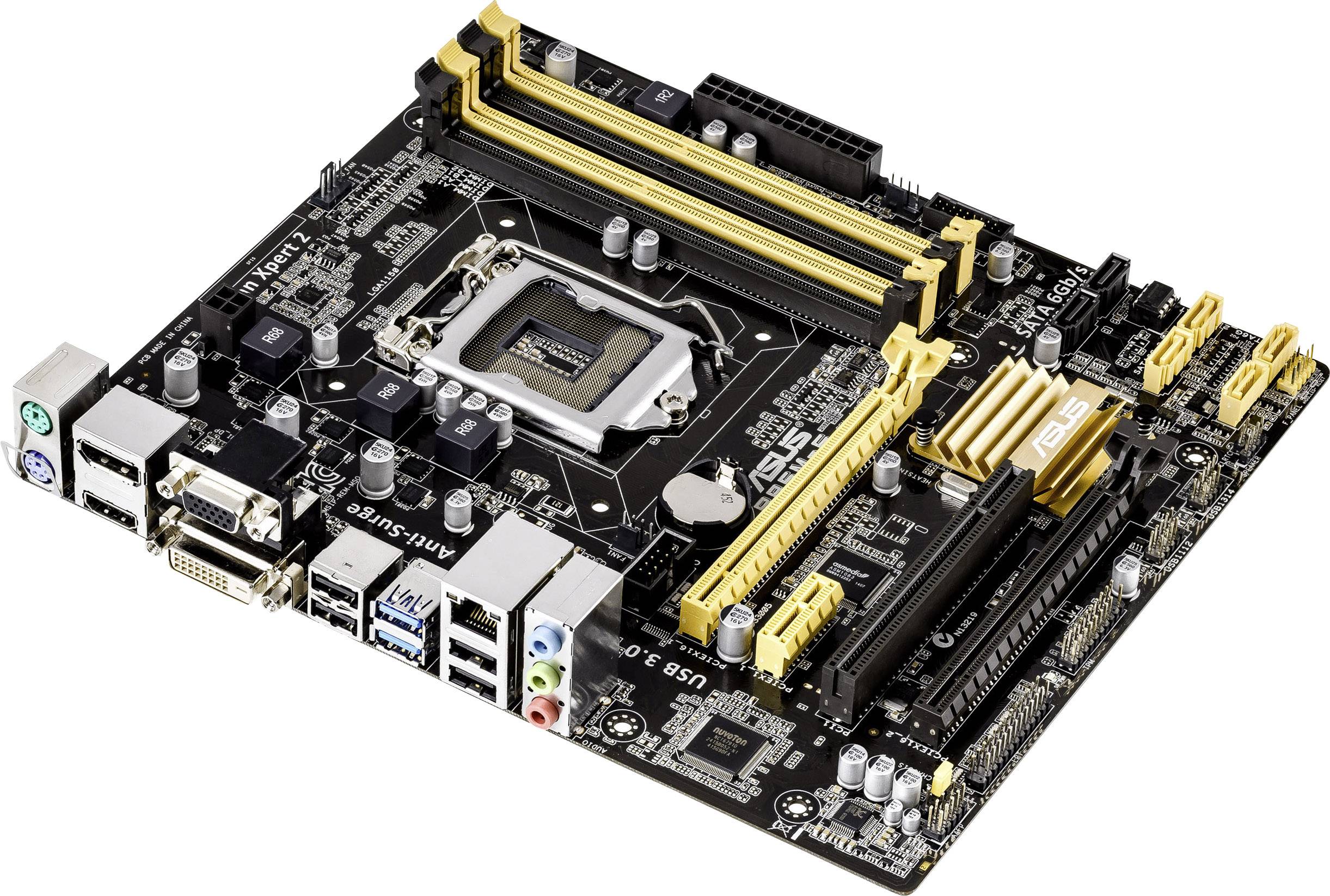 Carte mère Asus B85ME 90MB0F60M0EAY0 Socket Intel® 1150 Facteur de forme MicroATX Chipset de
