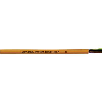 Câble orange portant l'inscription 'Lapp Kabel Ölflex Classic 100 Y'. La gaine du câble montre plusieurs fils de différentes couleurs à une extrémité.